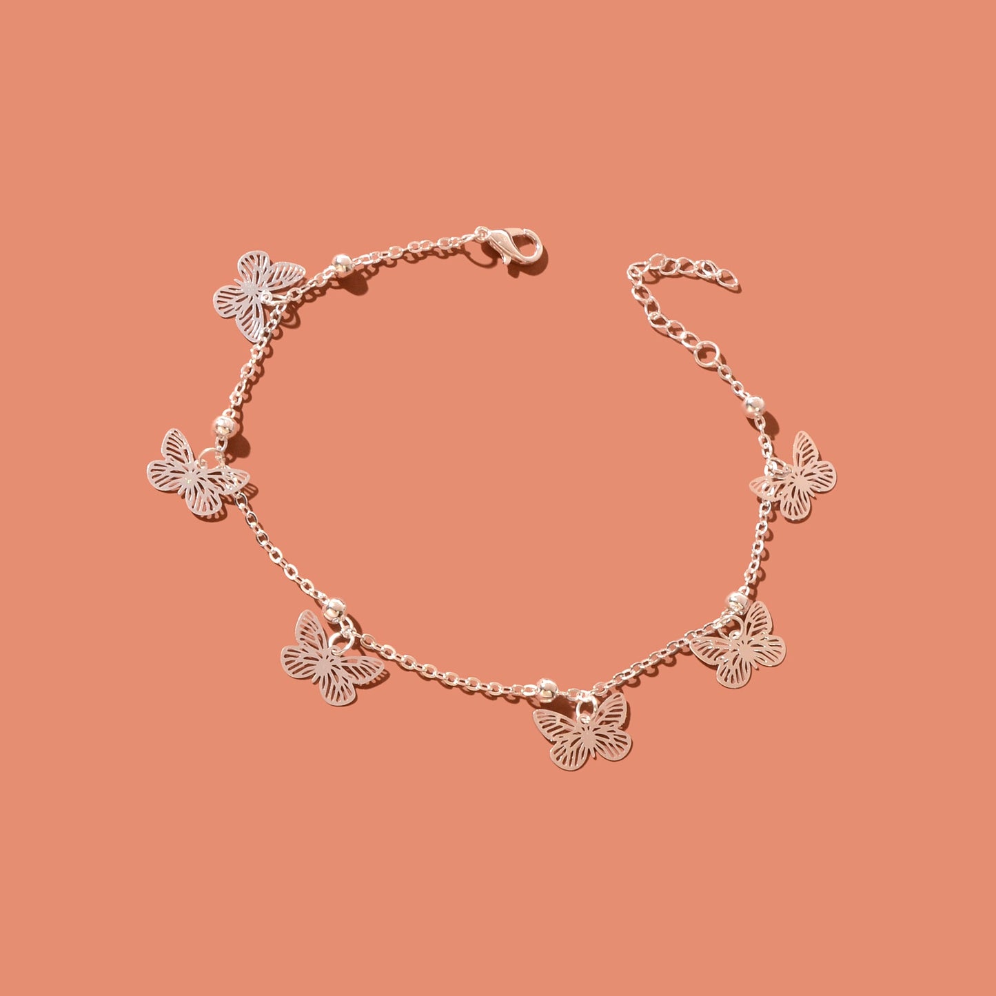 Boho Anklet με Πεταλούδες