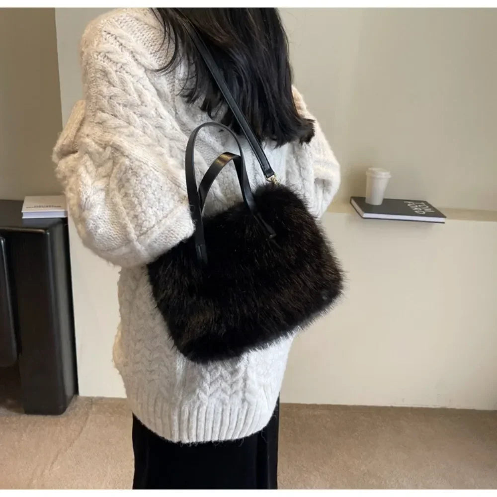 High Quality Faux Fur Handbag