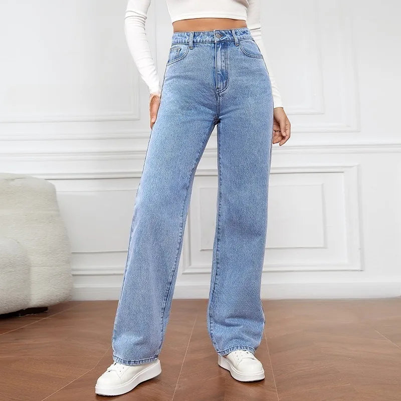 Wide Leg Jeans Ψηλόμεσο