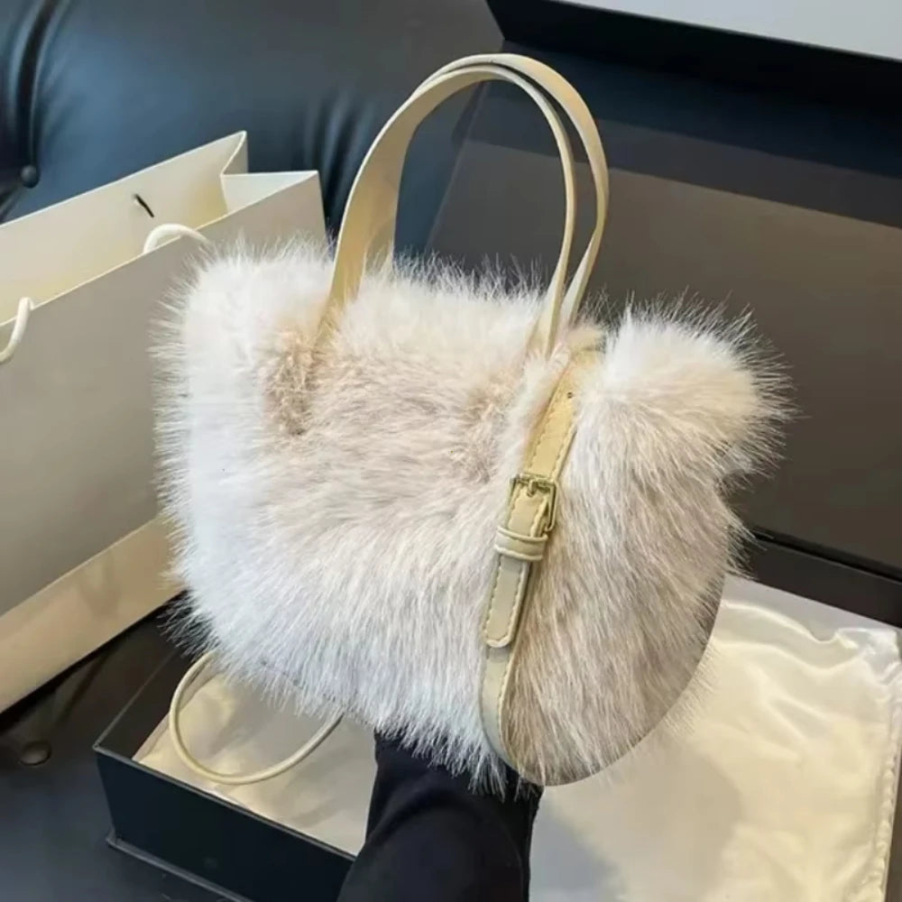 High Quality Faux Fur Handbag