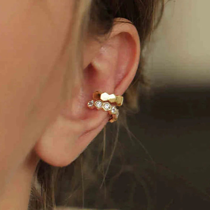 Punk Geometric Ear Cuff Earrings | Non-Piercing | BestOfVibe