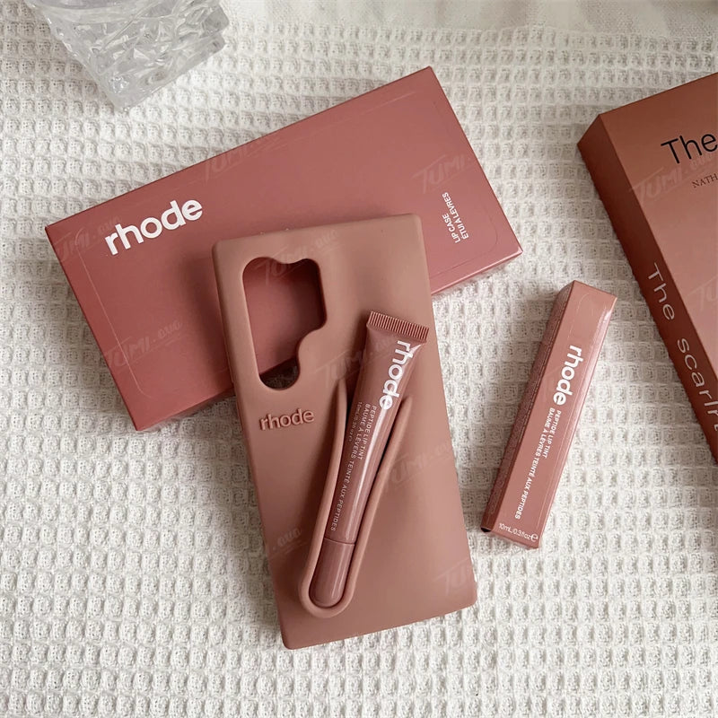 Original Rhode Lipstick Phone Case For Samsung Galaxy A55 A35 A16 A25 A15 A05S With Lipgloss Box Cover