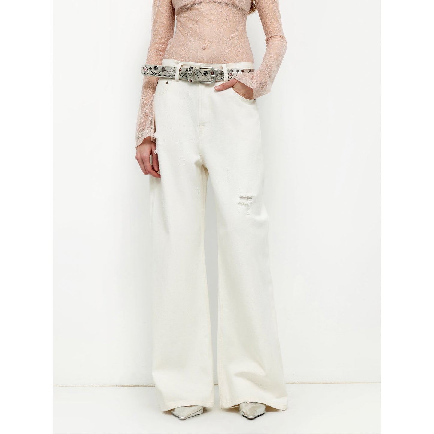 "Adolescent" Retro Street Style Heavy-Wash Low-Waist Jeans