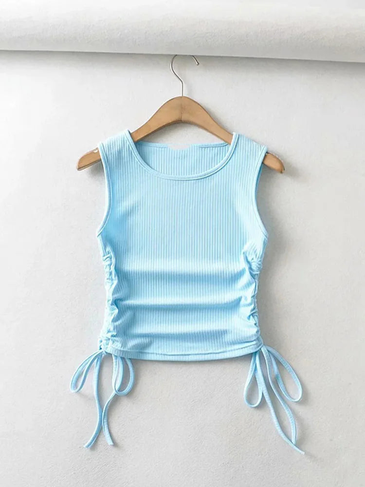 SIDE TIE CROP TOP ✨