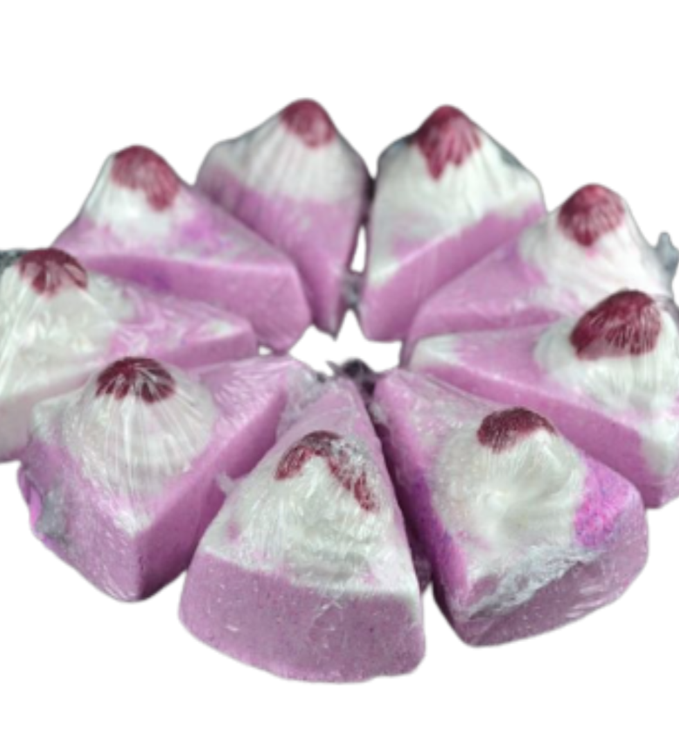 Bath Bomb Strawberry Cake Slice – Whipped Shea Butter & Sweet Spa Treat