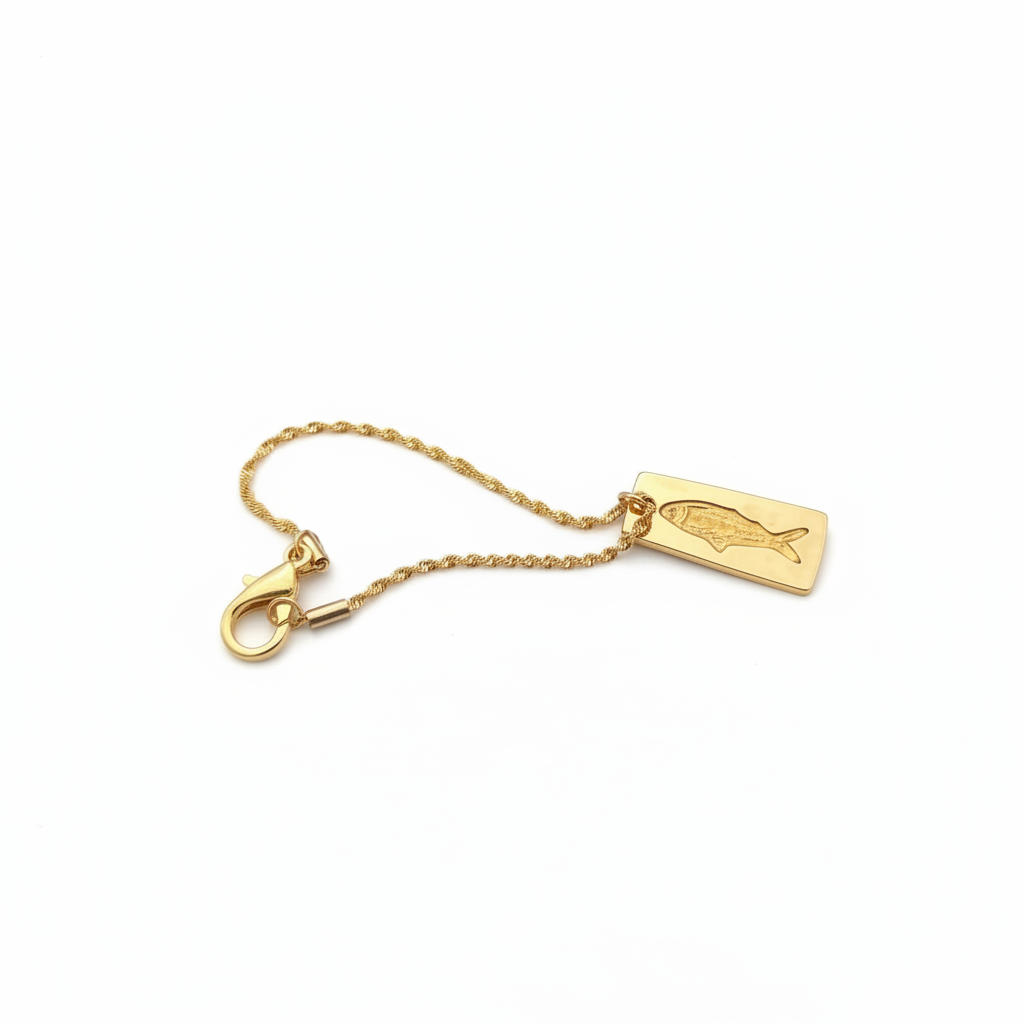 Χρυσό Βραχιόλι με Pendant Ψάρι | Gold Fish Bracelet