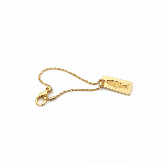 Χρυσό Βραχιόλι με Pendant Ψάρι | Gold Fish Bracelet