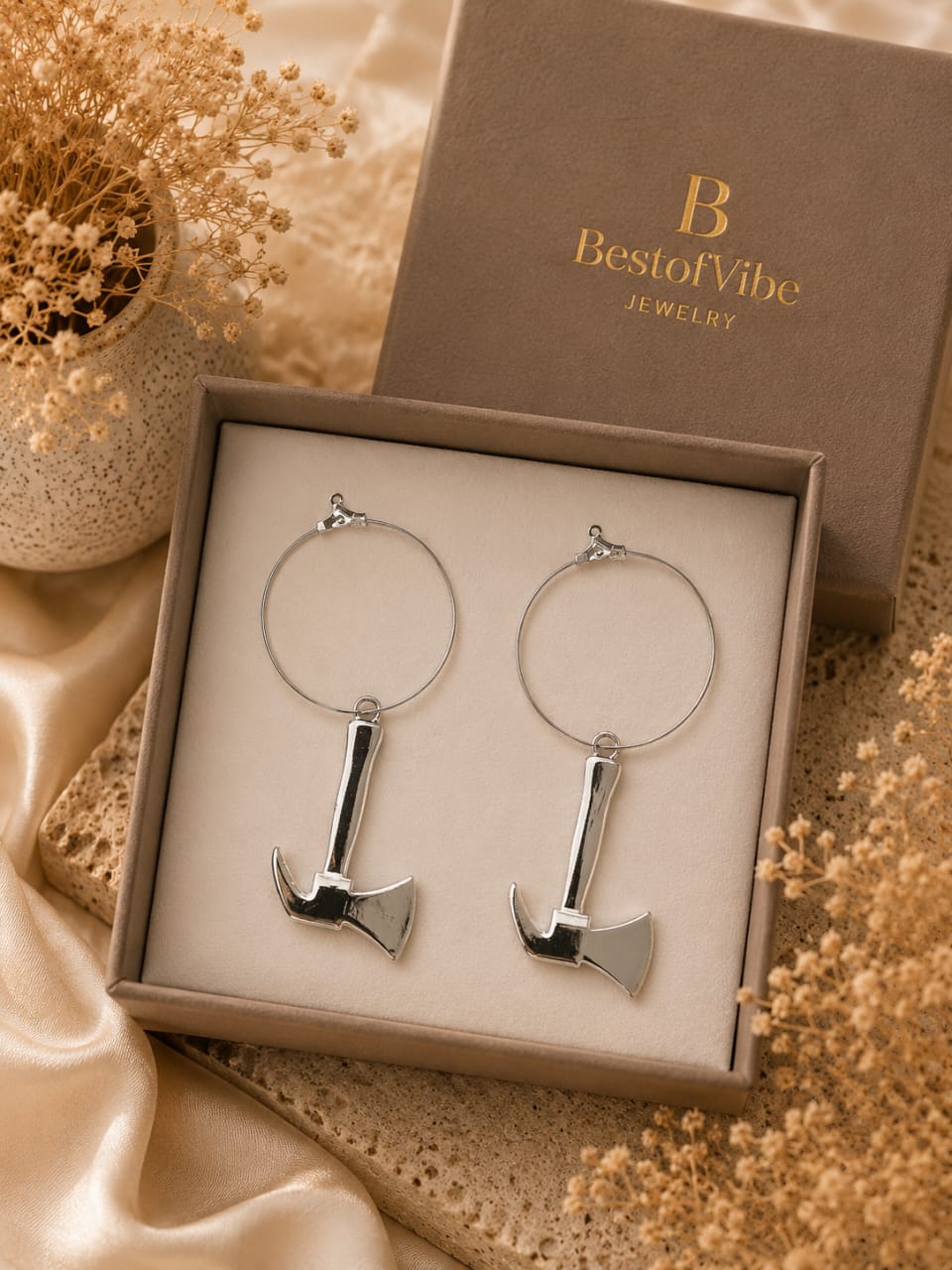 Axe Hoop Earrings 🪓✨