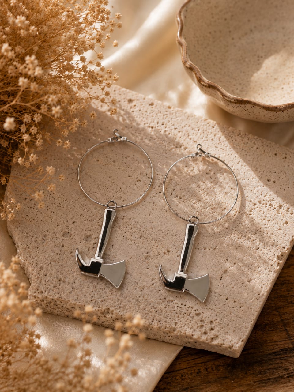 Axe Hoop Earrings 🪓✨