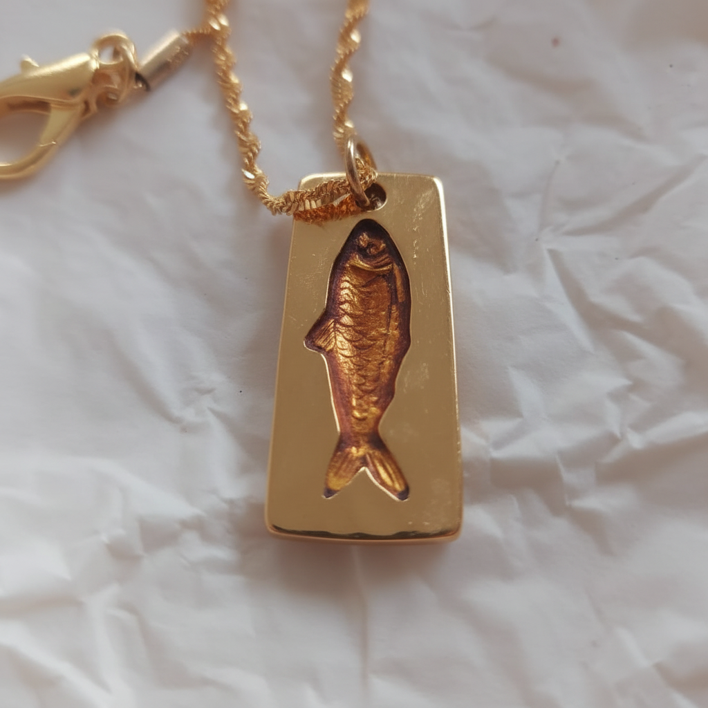 Χρυσό Βραχιόλι με Pendant Ψάρι | Gold Fish Bracelet
