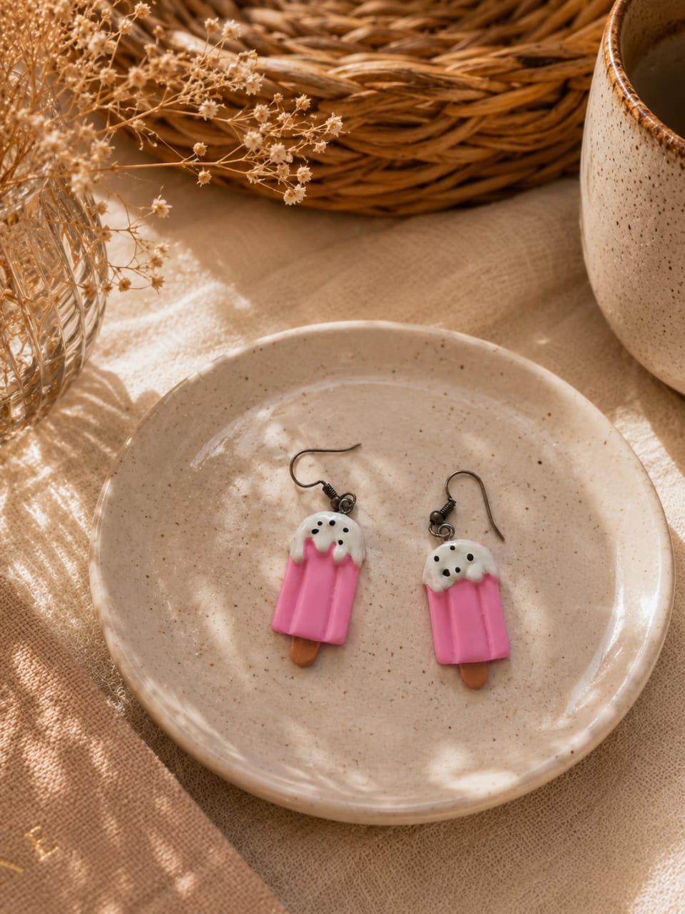 Pink Popsicle Earrings 🍧✨