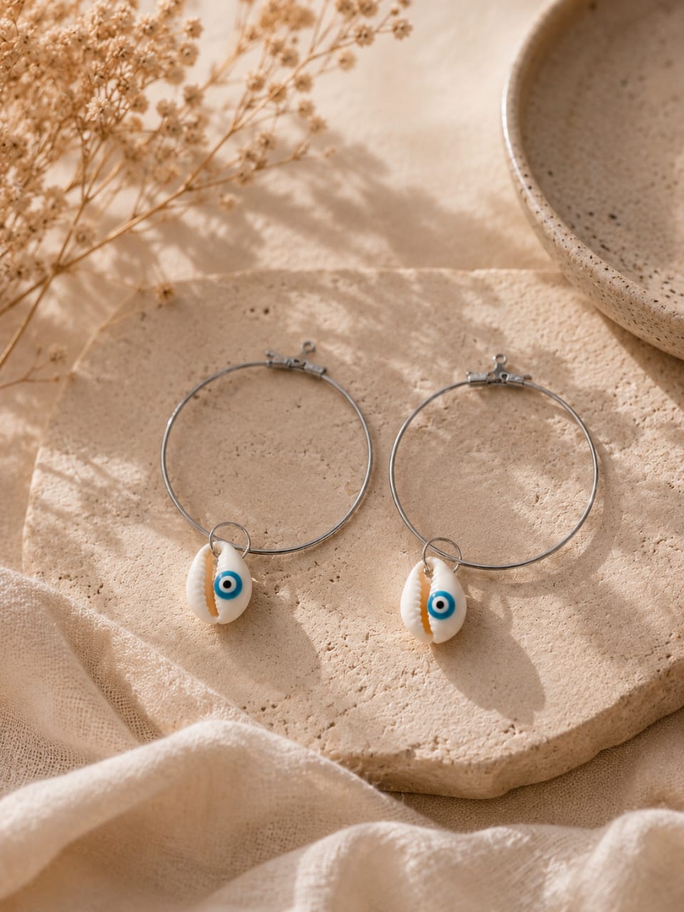 Evil Eye Hoop Earrings 🧿✨