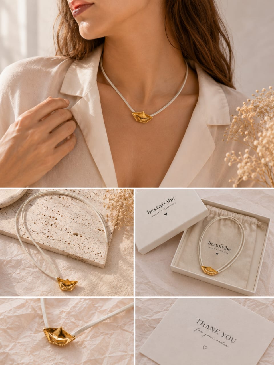 ✨ Κολιέ Golden Prism