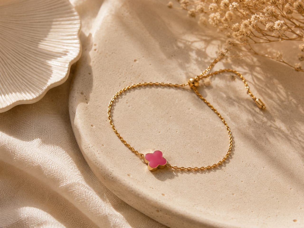 Pink Clover Bracelet ✨