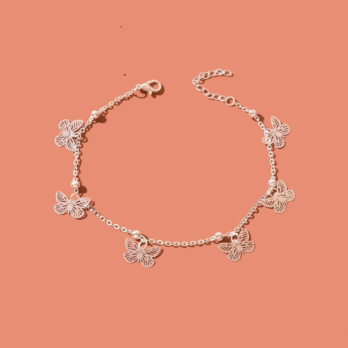 Boho Anklet με Πεταλούδες