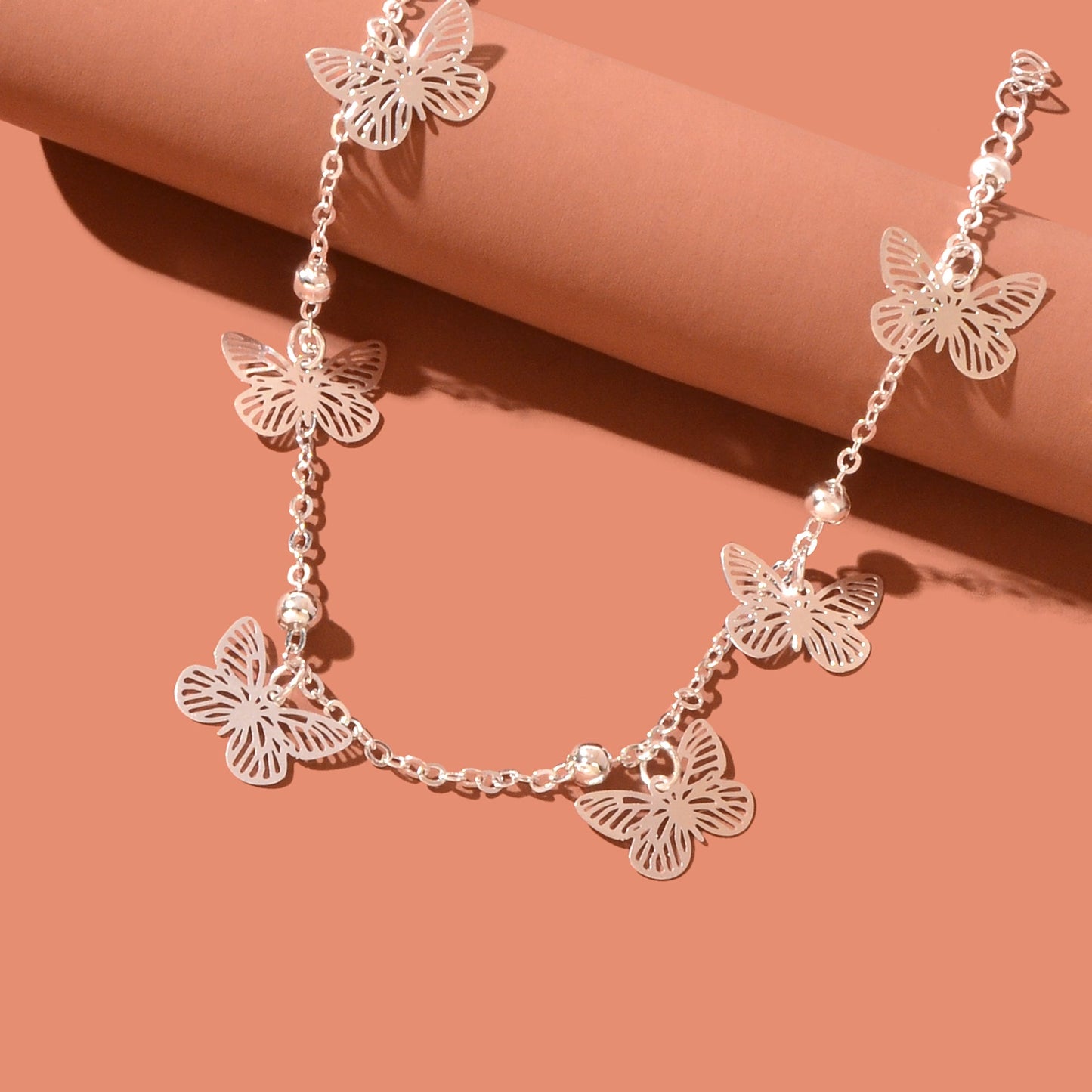 Boho Anklet με Πεταλούδες