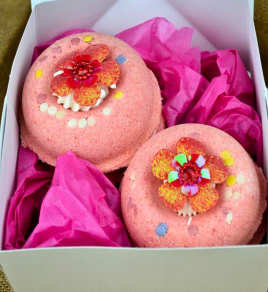 Jumbo Bath Bomb Doughnuts Melonberry – Luxury Bath Gift Set
