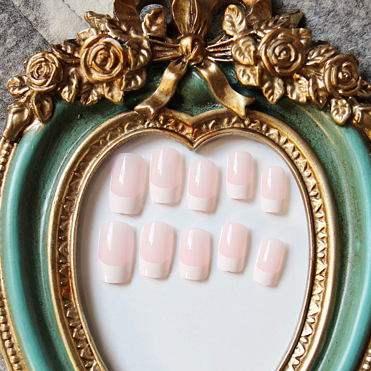 French Long Fake Nails | Κομψά French Νύχια ✨