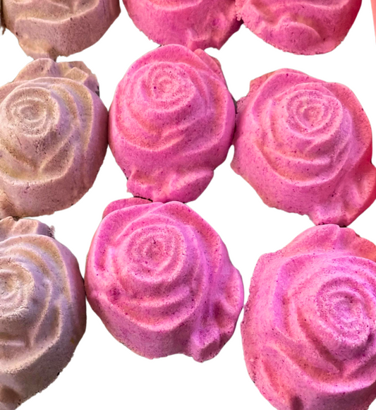 Bath Bomb Frosted Rose White Musk – Luxury Relax & Floral Spa