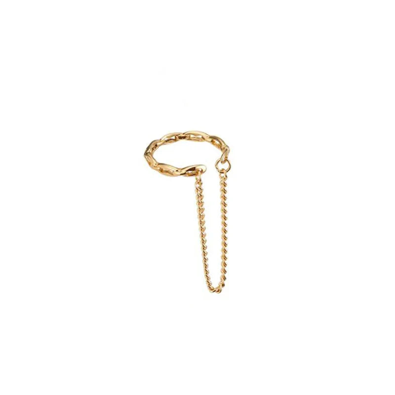 Minimal No Piercing Ear Cuff – Chain Drop Earcuff