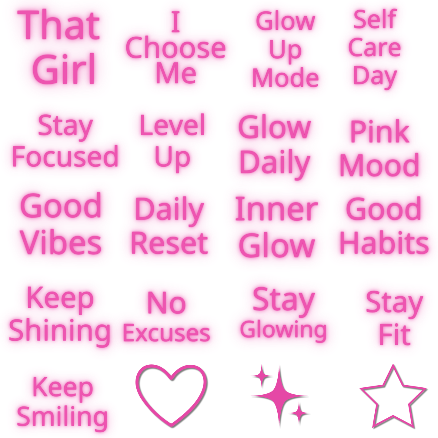 That Girl Glow Up Kit ✨ Digital Planner + Stickers
