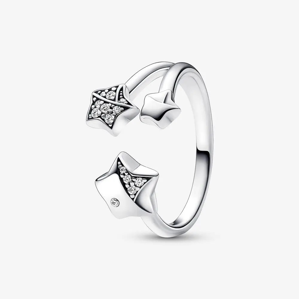 Silver Wish Sparkling Stars Ring