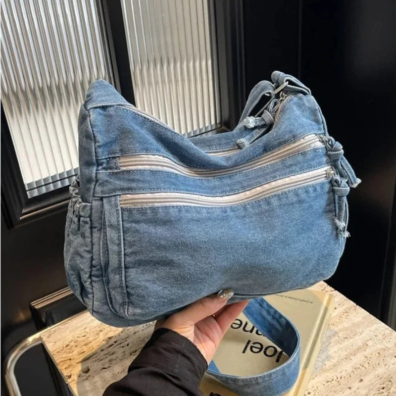 Y2K Denim Shoulder Bag