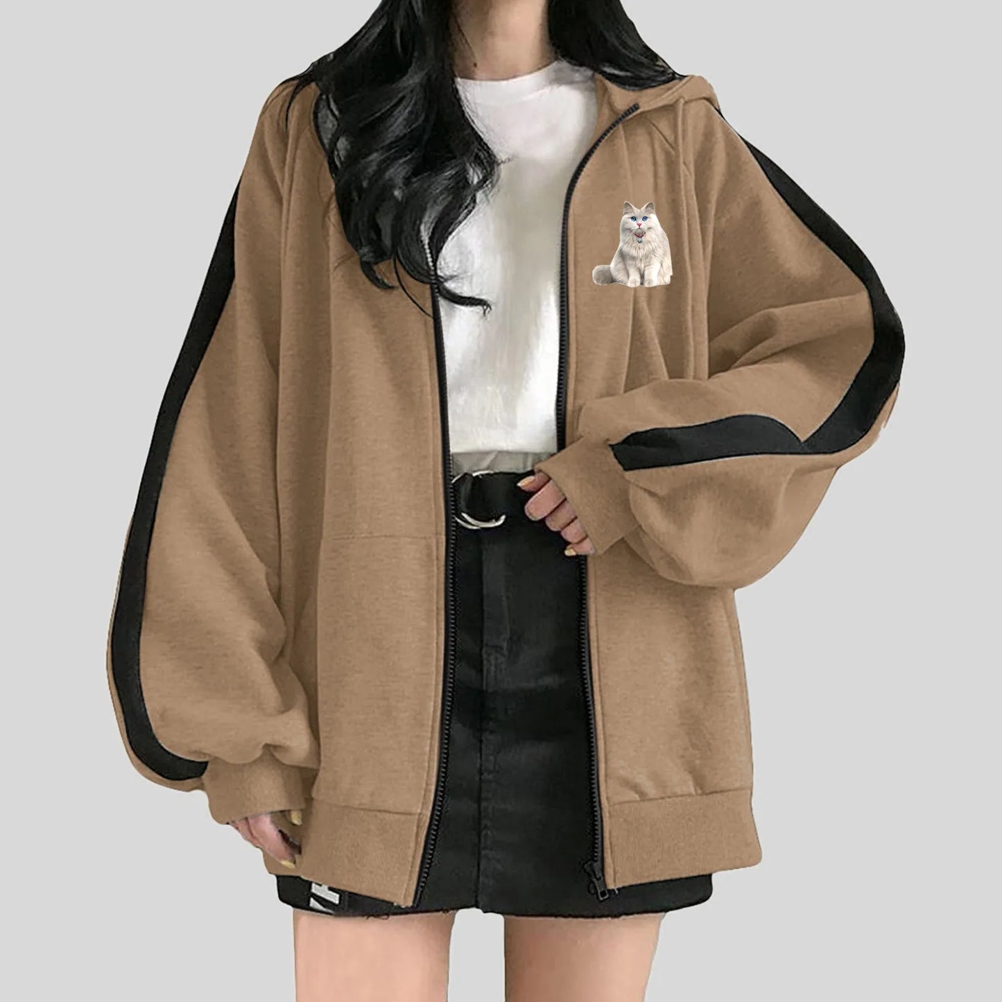 Zipper Hooded Jacket