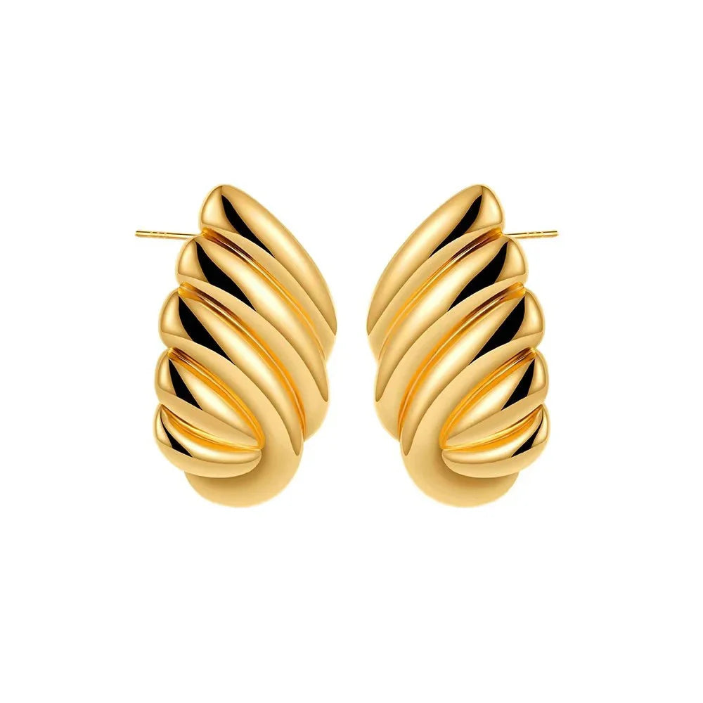 Trendy Stainless Steel Multilayer Circle Twist Knot Earrings