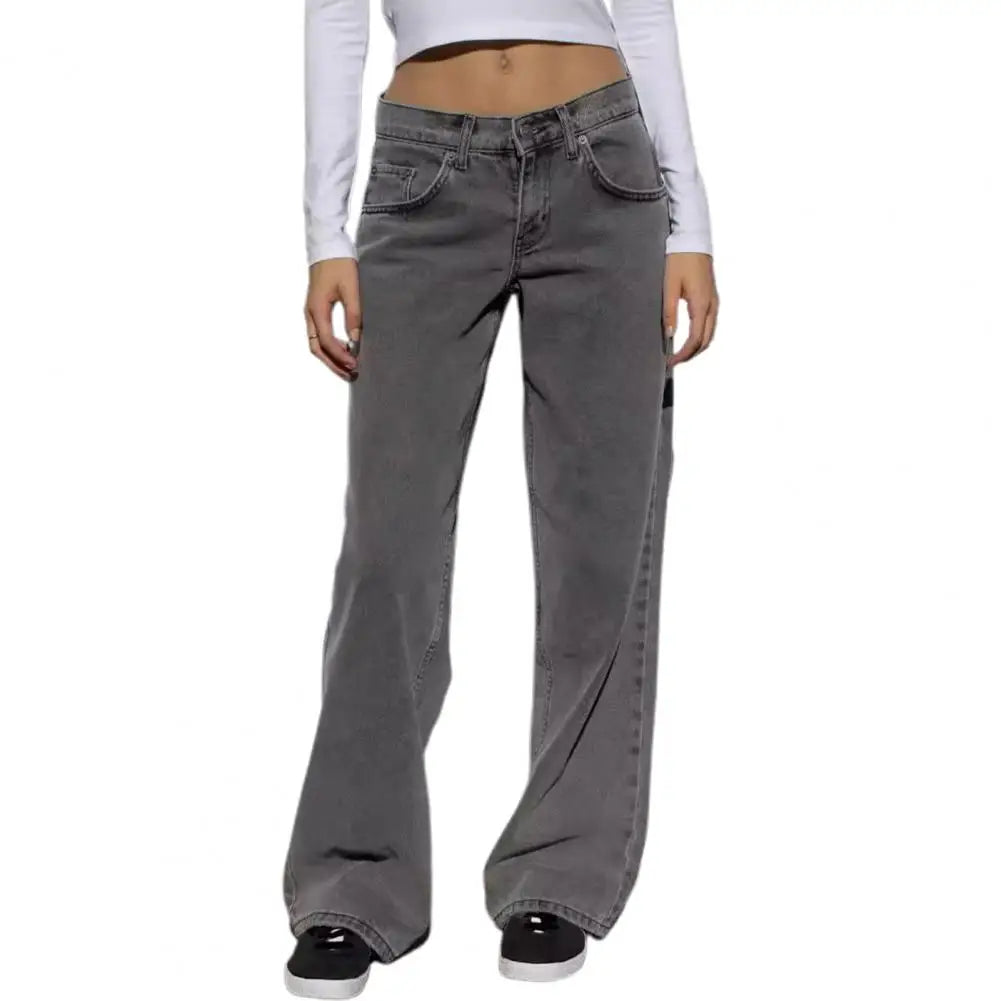 Straight Leg Denim Pants