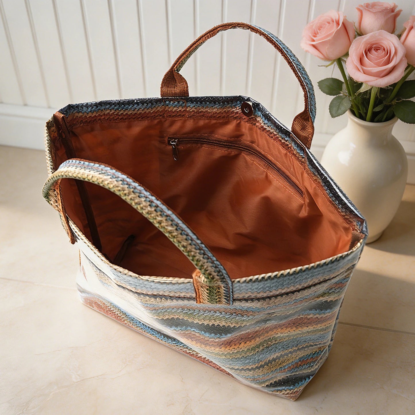 Ριγέ Beach Tote Bag