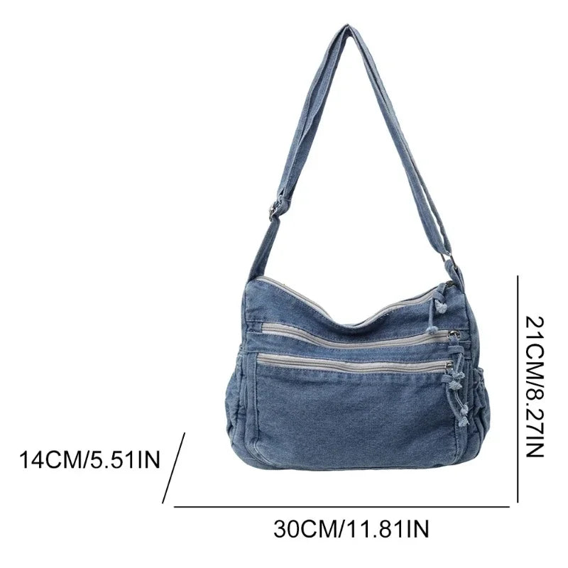 Y2K Denim Shoulder Bag