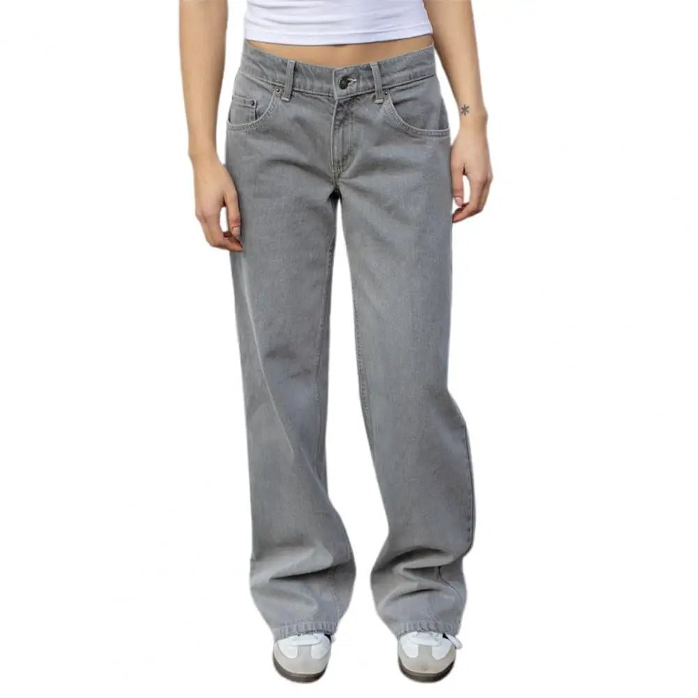 Straight Leg Denim Pants