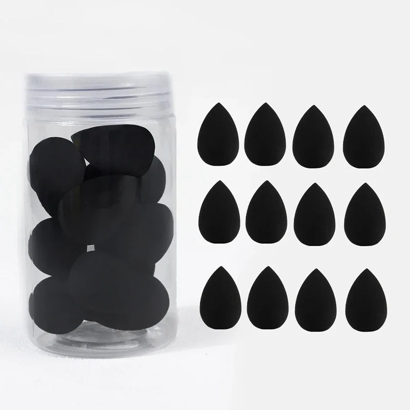 12pcs Makeup Sponge Set With Storage Jar