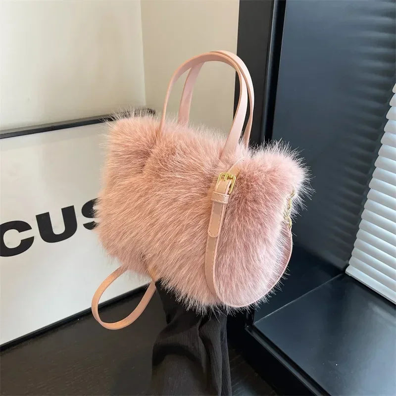 High Quality Faux Fur Handbag