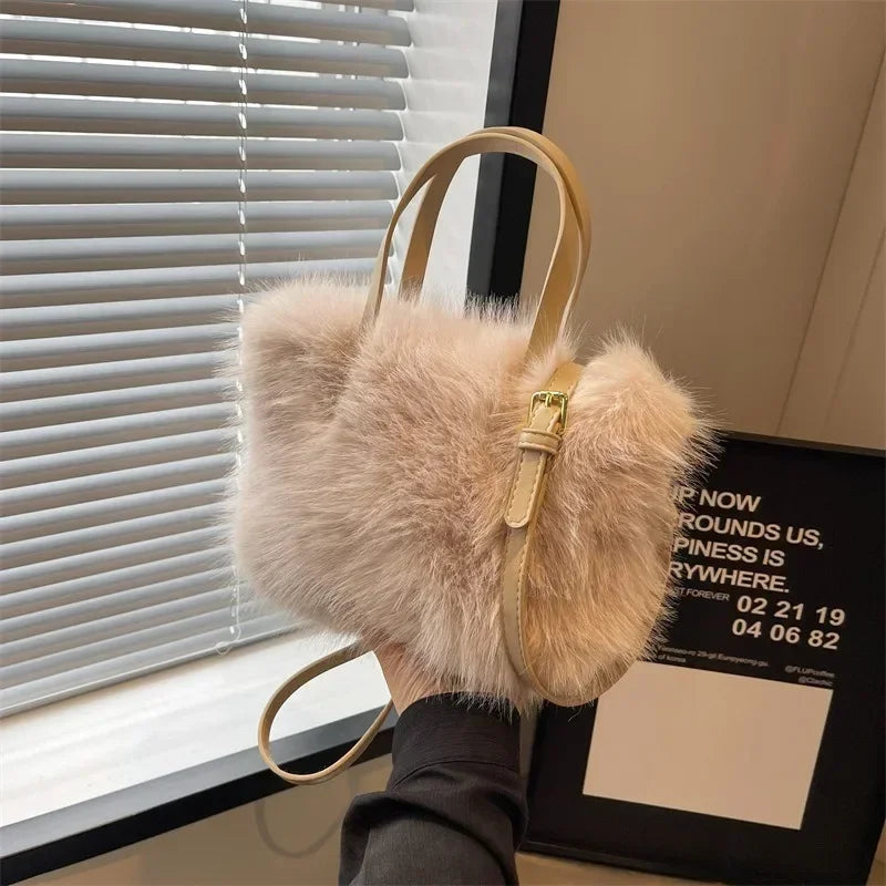 High Quality Faux Fur Handbag