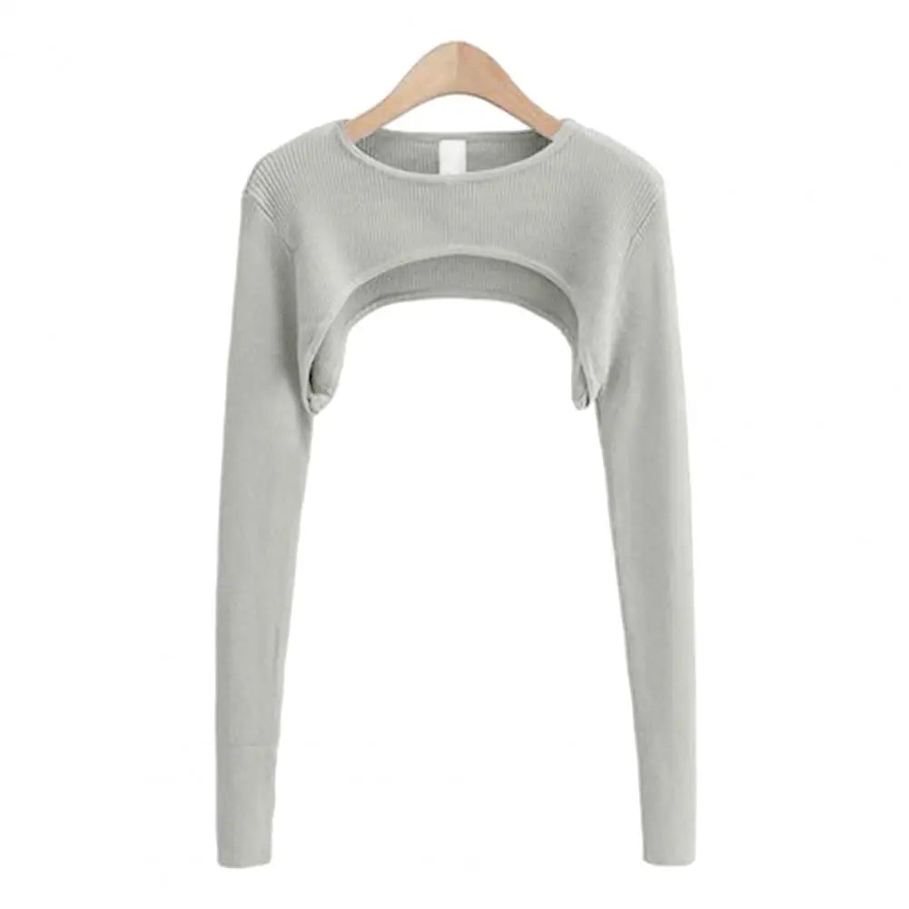 Long-sleeve Top Stylish Women's Crop Top