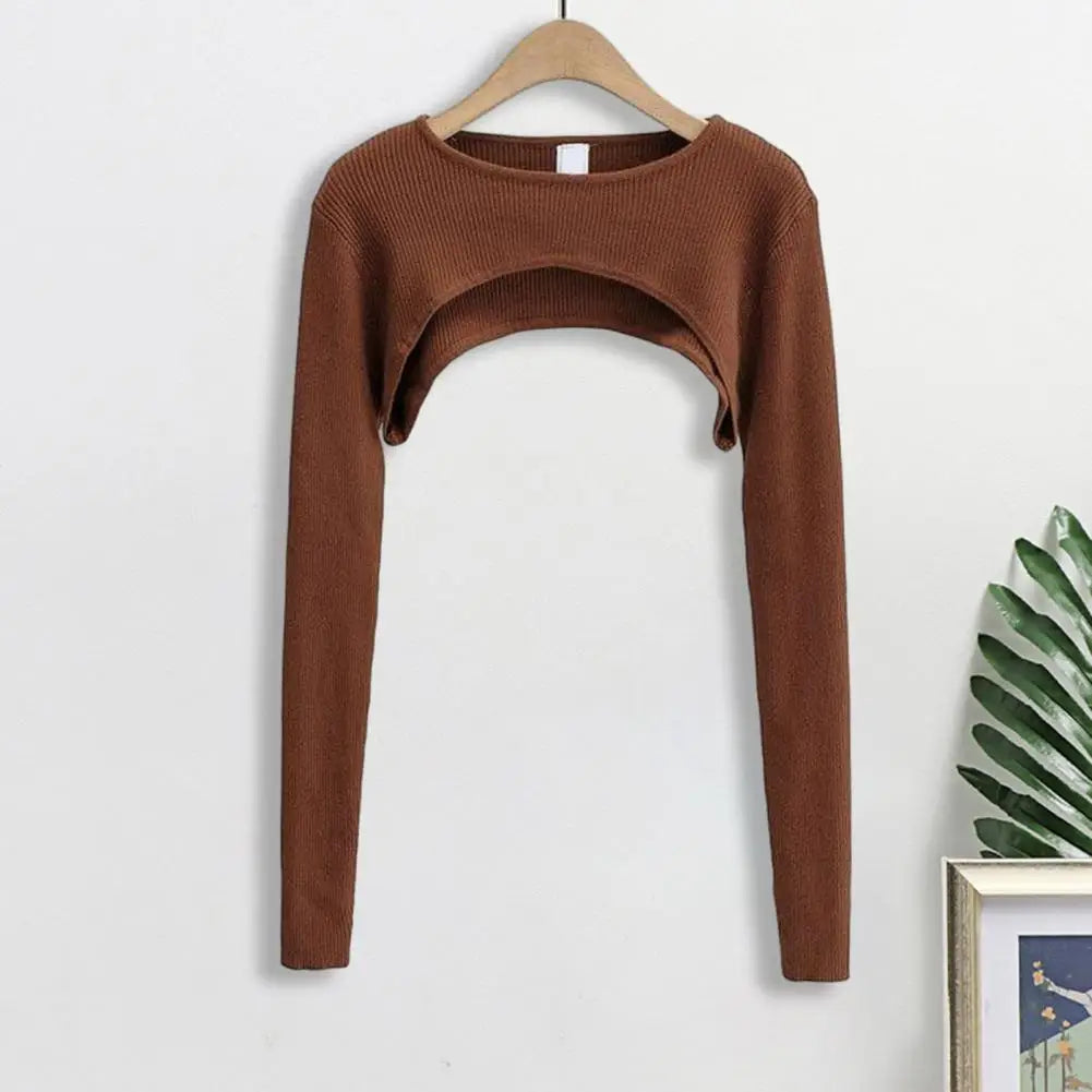 Long-sleeve Top Stylish Women's Crop Top