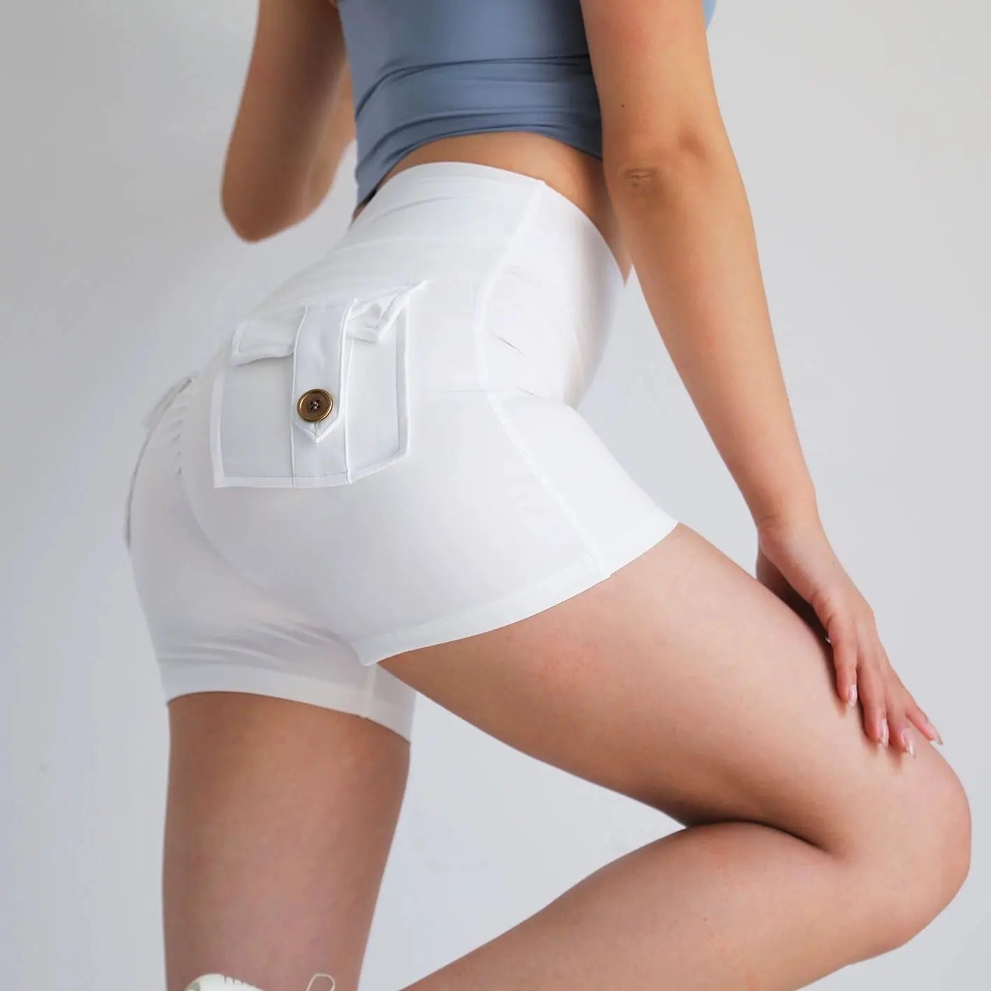 Αθλητικό Shorts Push Up με Τσέπες