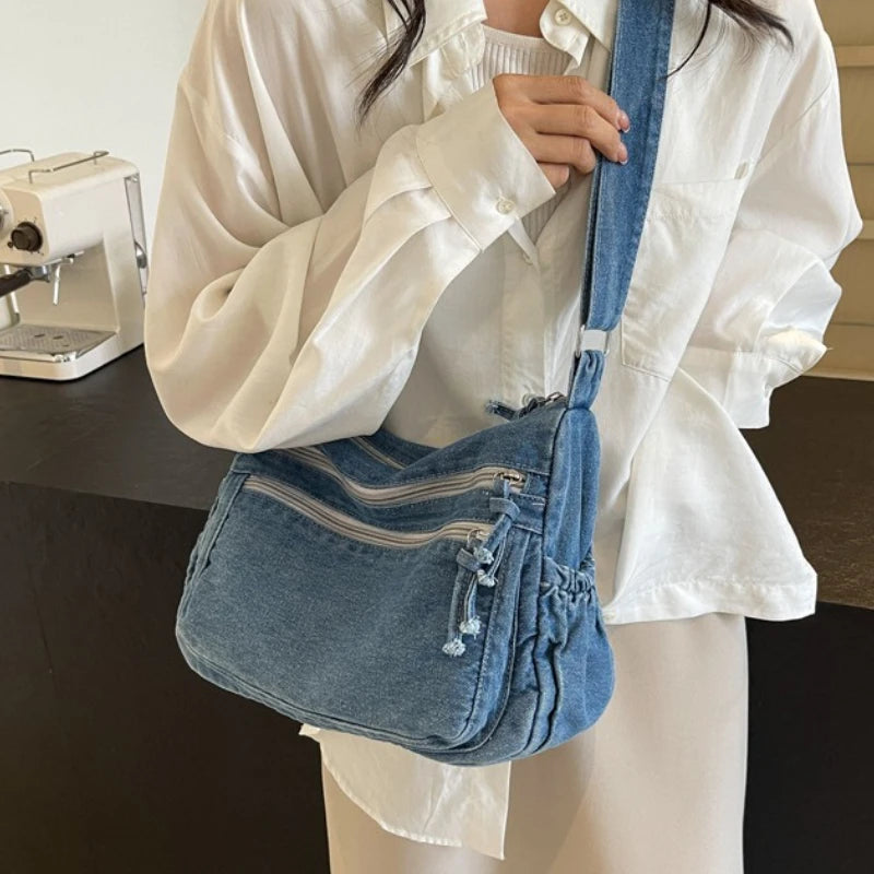 Y2K Denim Shoulder Bag