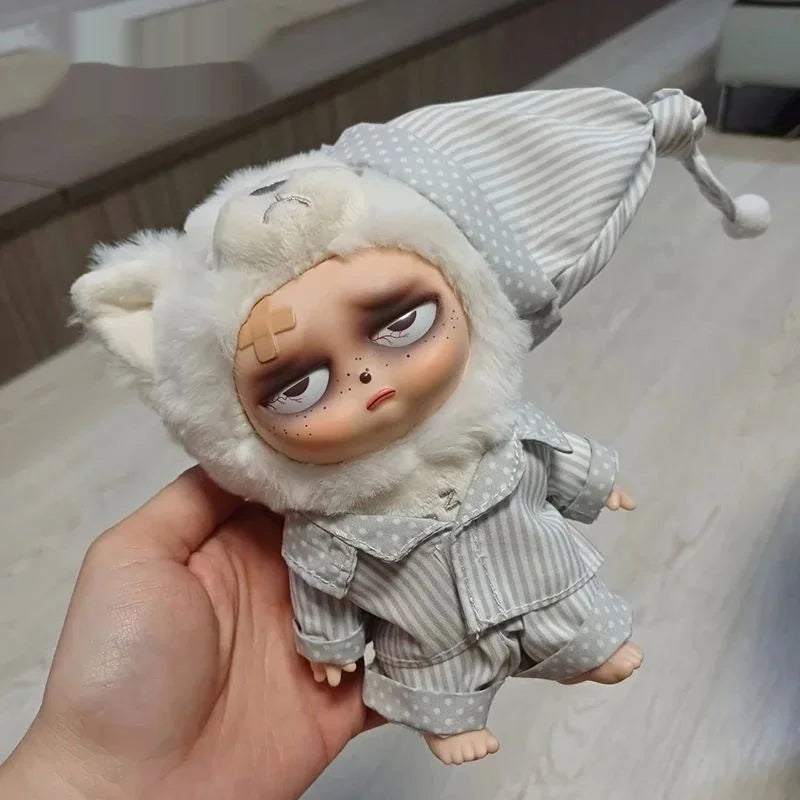 LABUBU Sleep Grumpipi Series Vinyl Face Doll Blind Box rendy Macaro