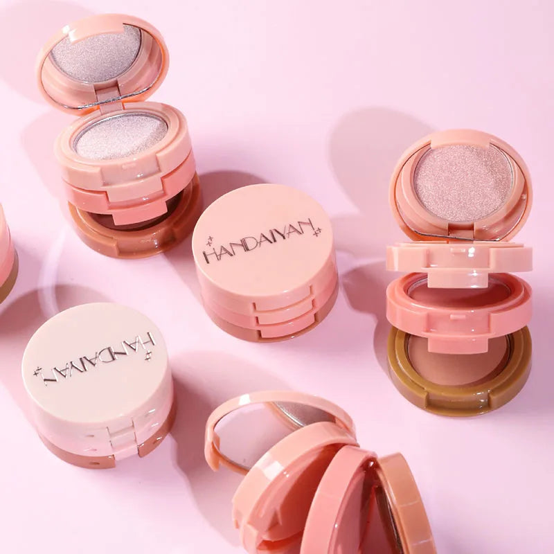 3-in-1 Face Palette – Blush, Contour & Highlighter