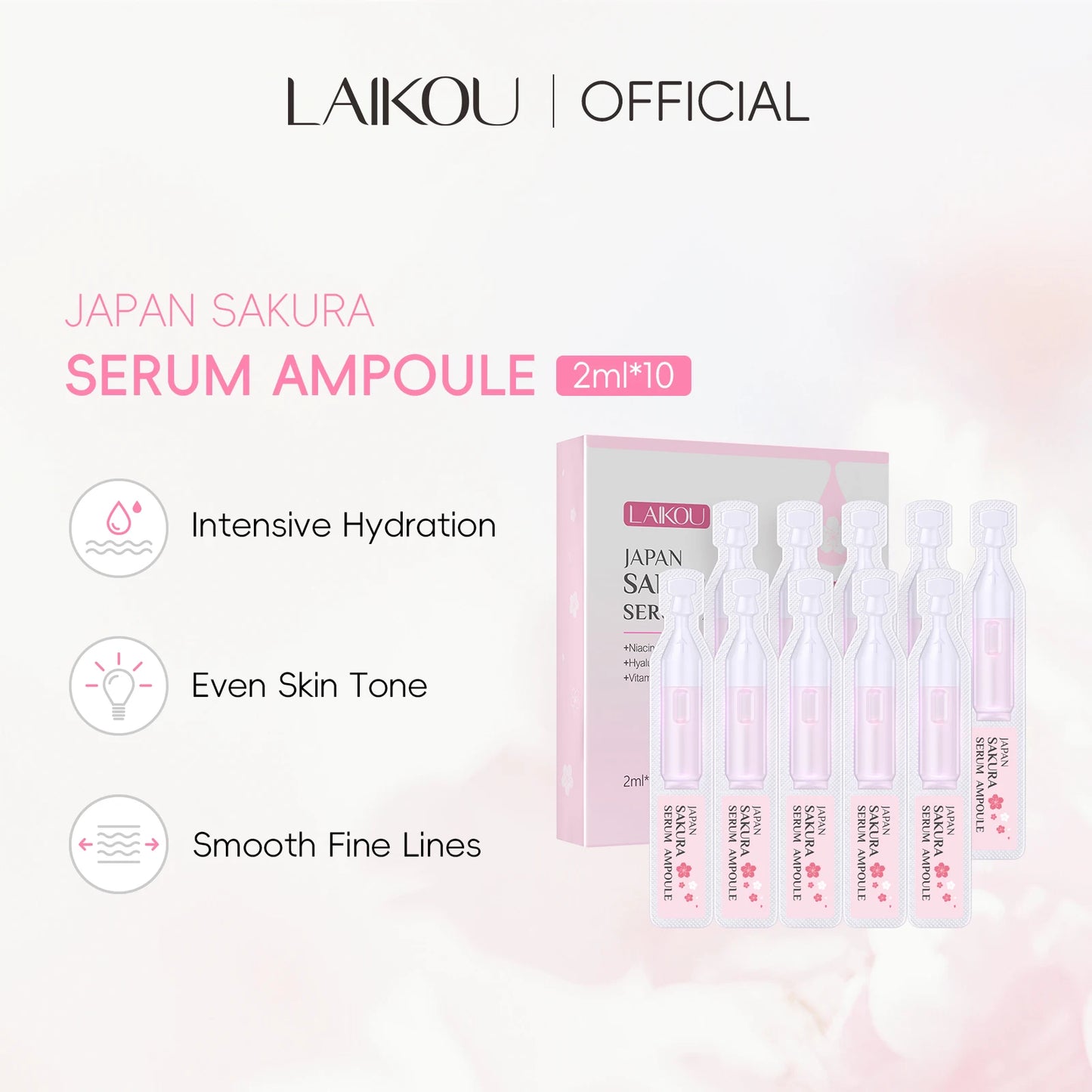 Japan Sakura Serum Ampoule – Ορός Λάμψης & Ενυδάτωσης με Άνθη Κερασιάς