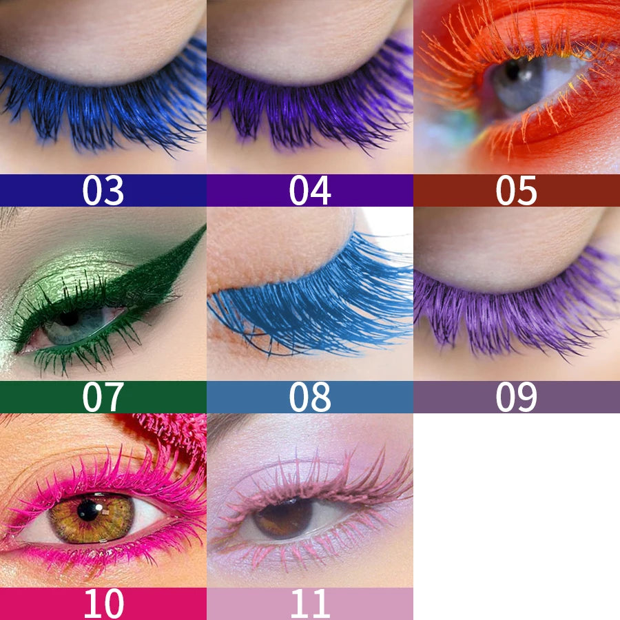 9 Color Mascara Thick Curl Waterproof