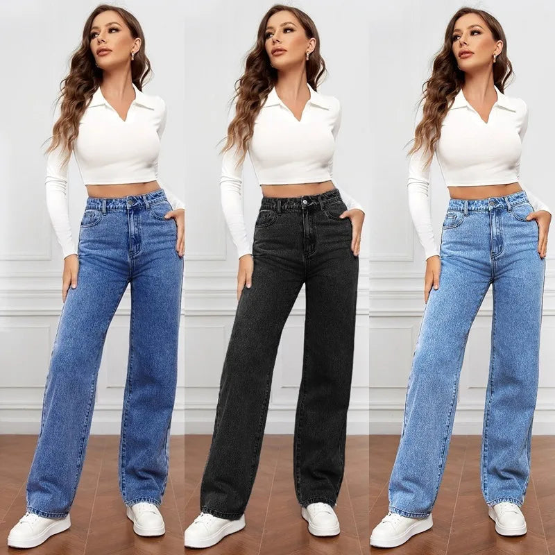 Wide Leg Jeans Ψηλόμεσο