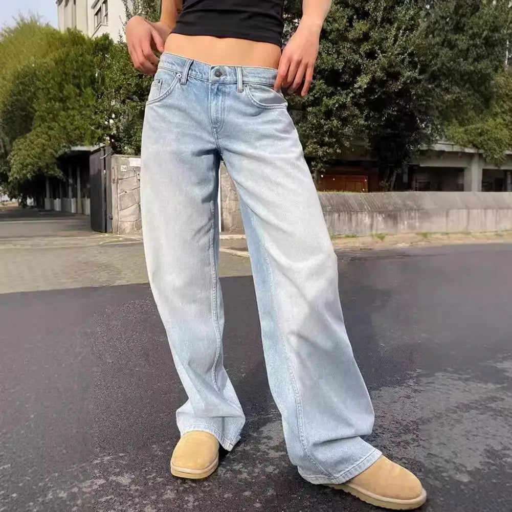 Straight Leg Denim Pants
