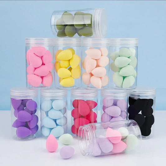 12pcs Makeup Sponge Set With Storage Jar