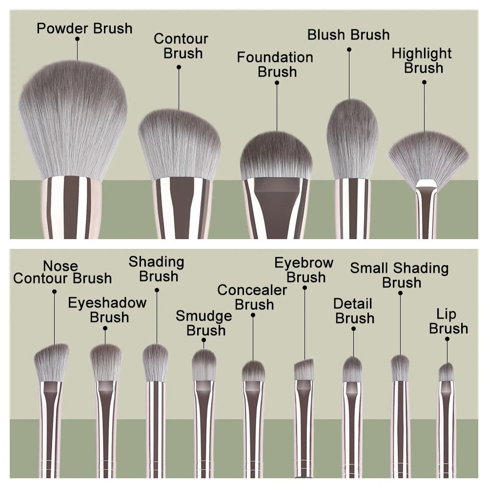 14 Makeup Brushes