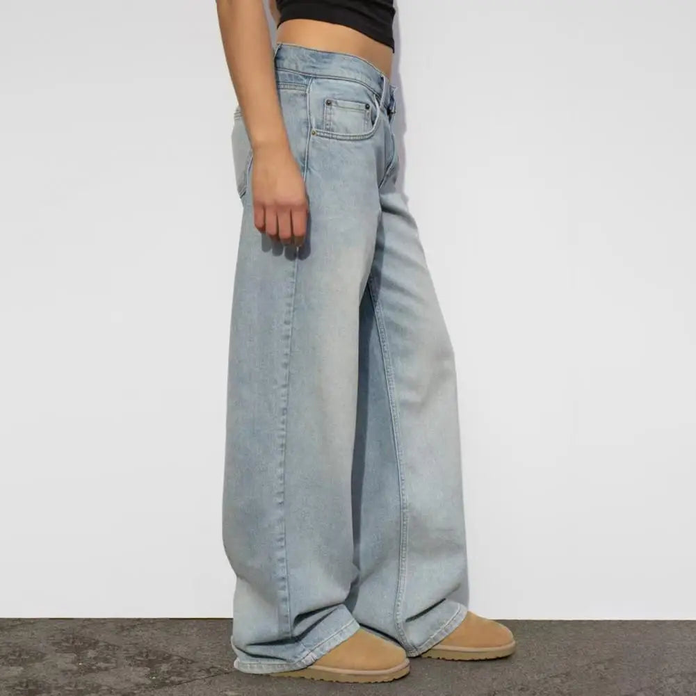 Straight Leg Denim Pants