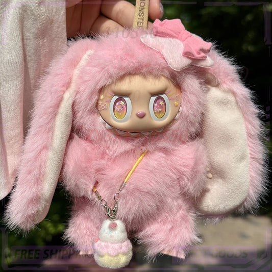 Αυθεντικό Kawaii Labubu Butterfly Flying Rabbit Vinyl Face Doll